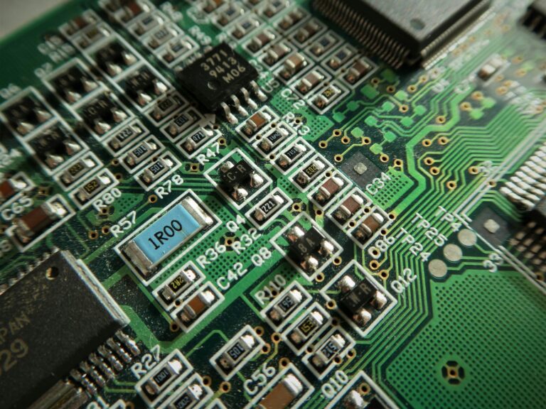 Close-up of a circuit board.